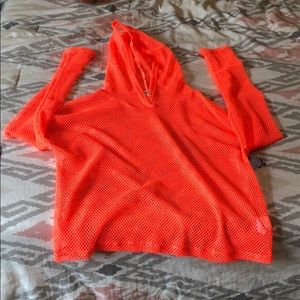 Neon Fishnet-Like Hoodie NEW WITH TAGS